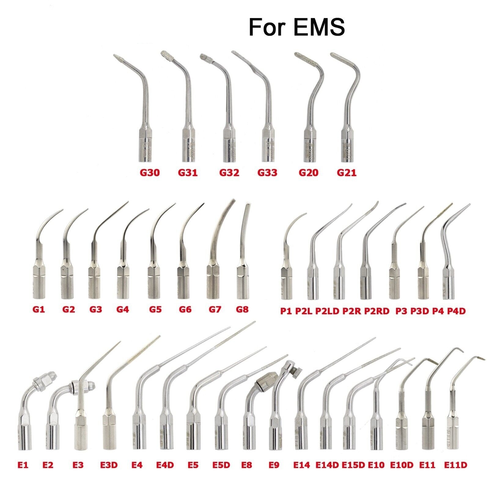 Dental Ultrasonic Piezo Scaler Tips Endo Perio Fit for DTE/SATELEC/NSK/EMS