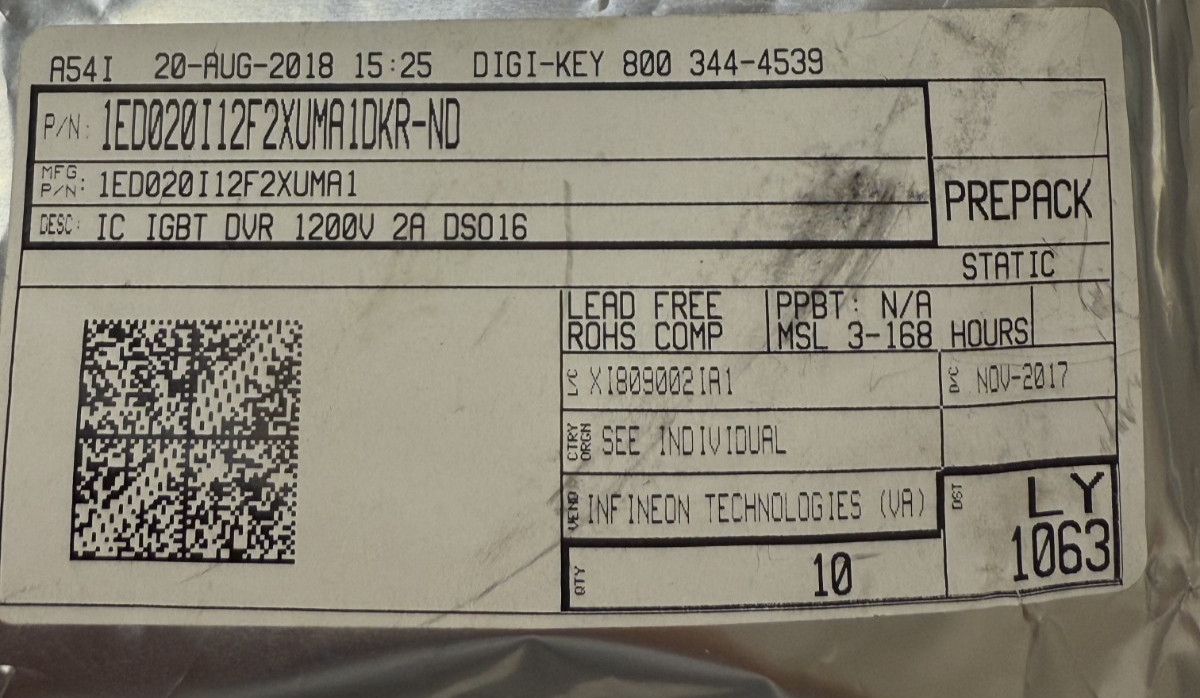 1ED020I12F2XUMA1DKR-ND pack of 20 MADE IN PHILIPPINES