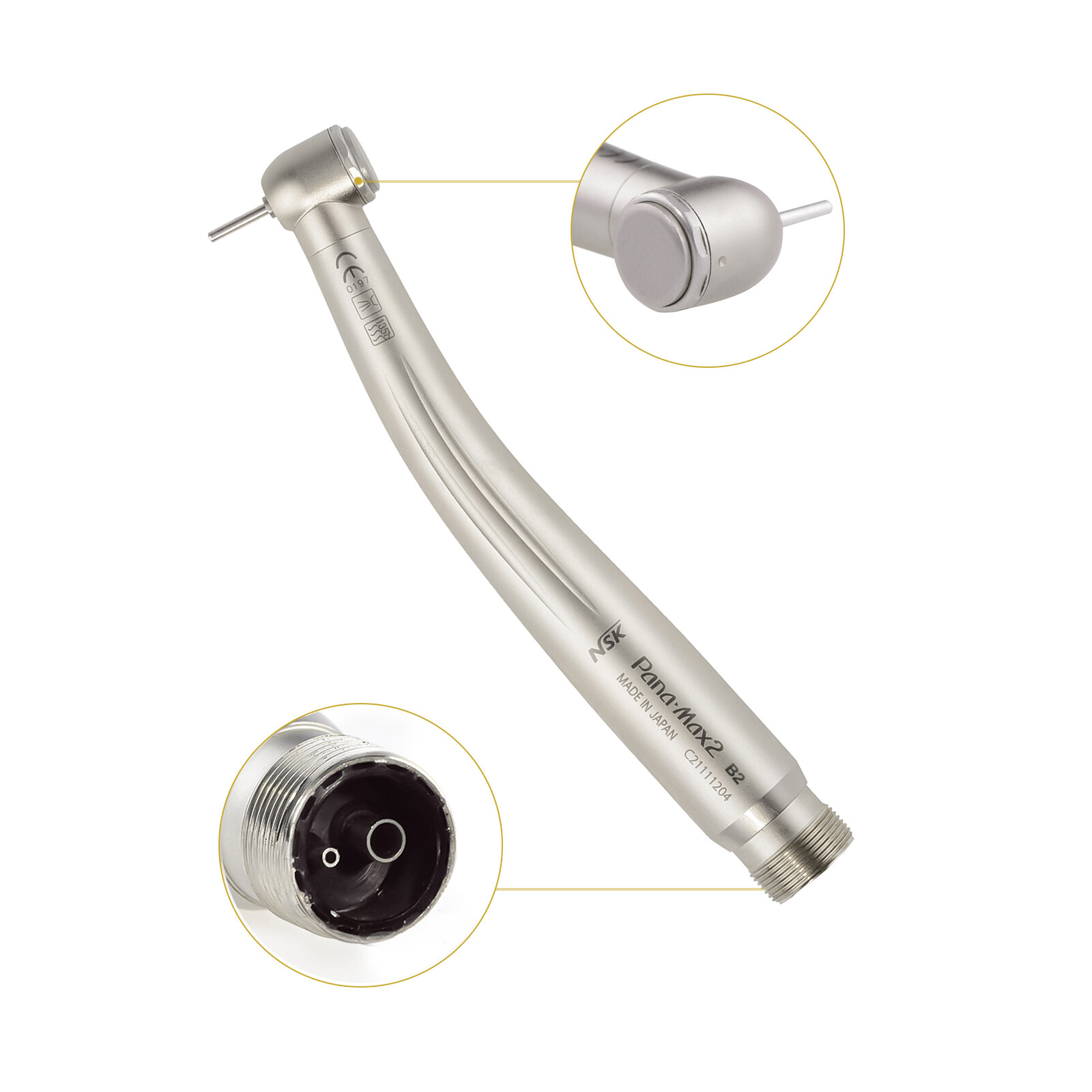 Pana Max2 Push Button Dental High Speed Handpiece Single Water Spray NSK Type 2H