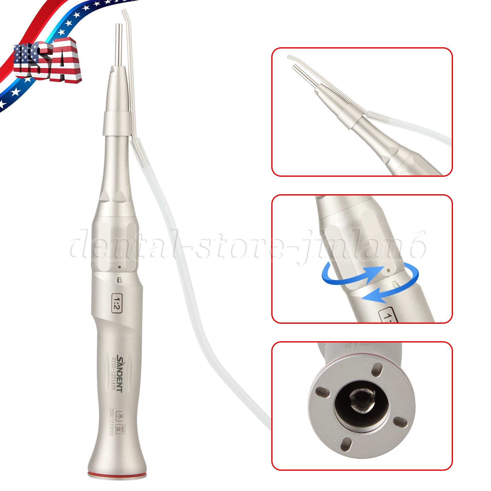Dental 1:2 Increasing Surgical Osteotomy Handpiece Straight E-type HP Φ2.35mm