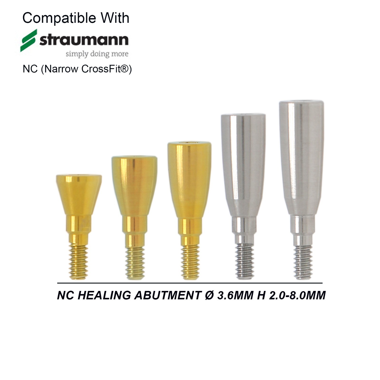 US Dental NC Healing Abutment Healing Cap Ø3.6mm Fit Straumann ITI BL/BLT