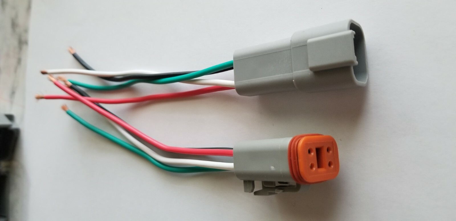 6″ Gray Assembled Deutsch 2,3,4,6,8,12 Pin,14 AWG or 16 AWG