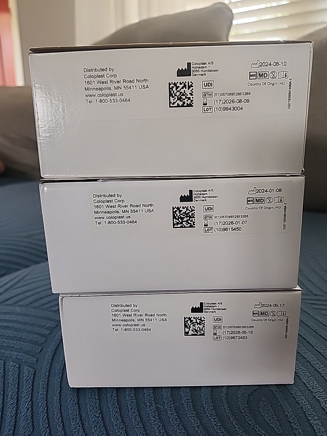 3X Coloplast SenSura Mio 16350 Deep Convex 1PC Closed End Ostomy Pouches EXP26