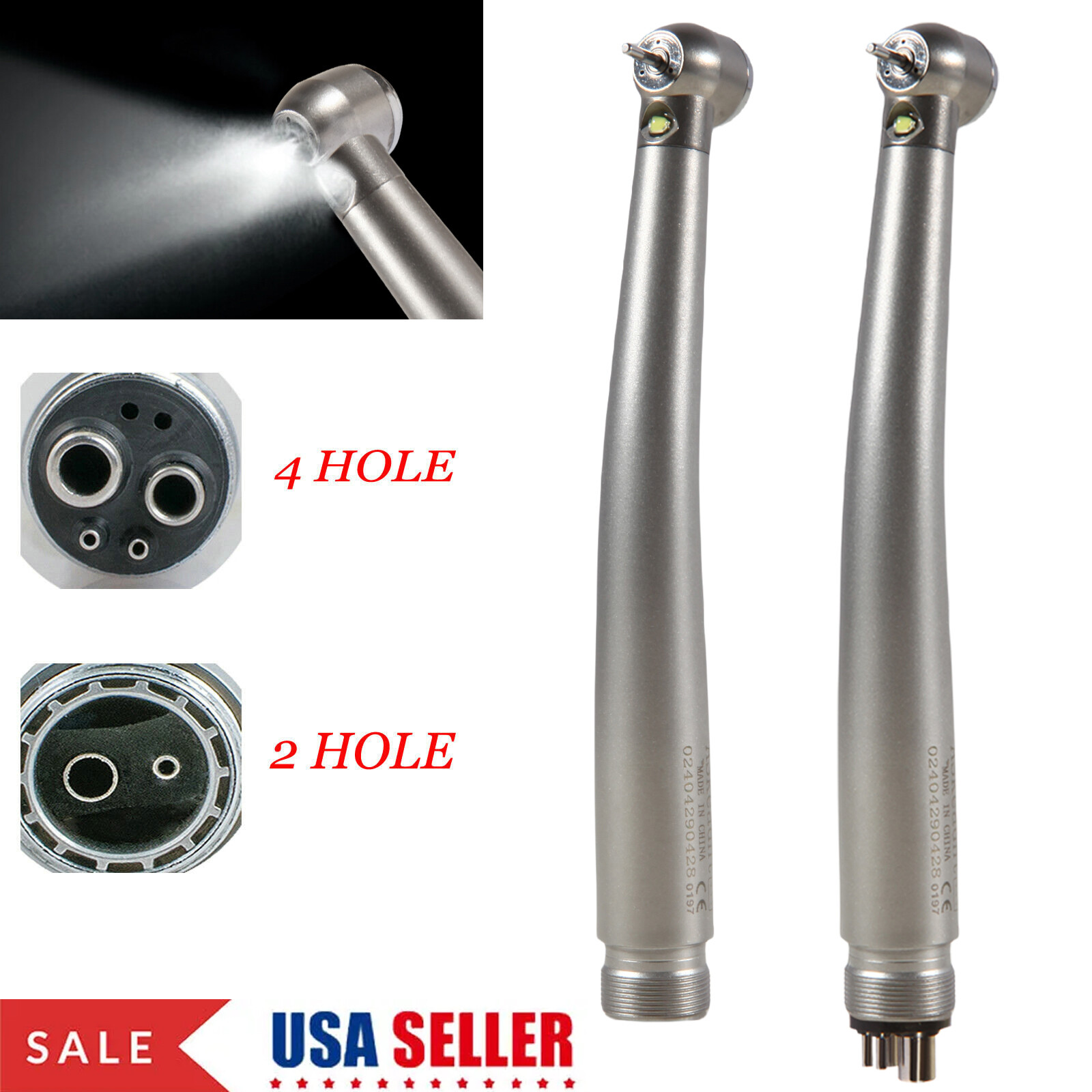 pieza de mano dental alta velocidad turbina cabeza de par 3 spray 2/4 hoyos