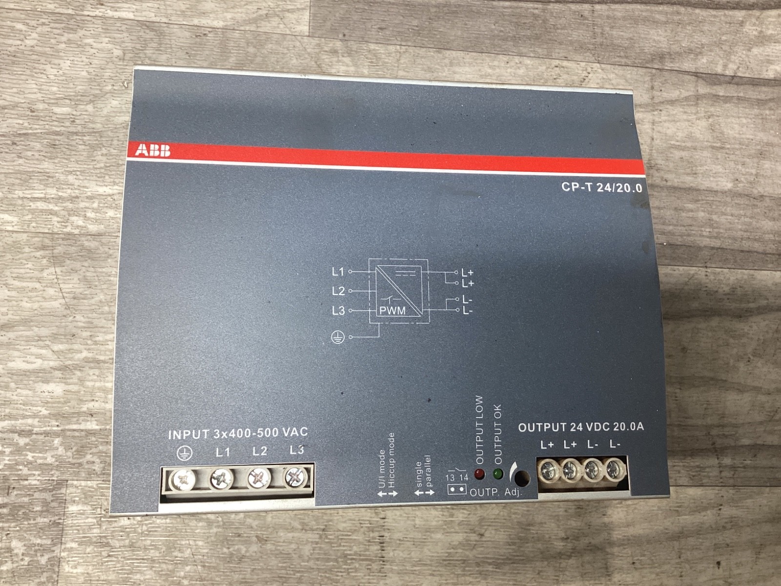 ABB SWITCH MODE POWER SUPPLY CP-T 24/20.0 #117D72PR5
