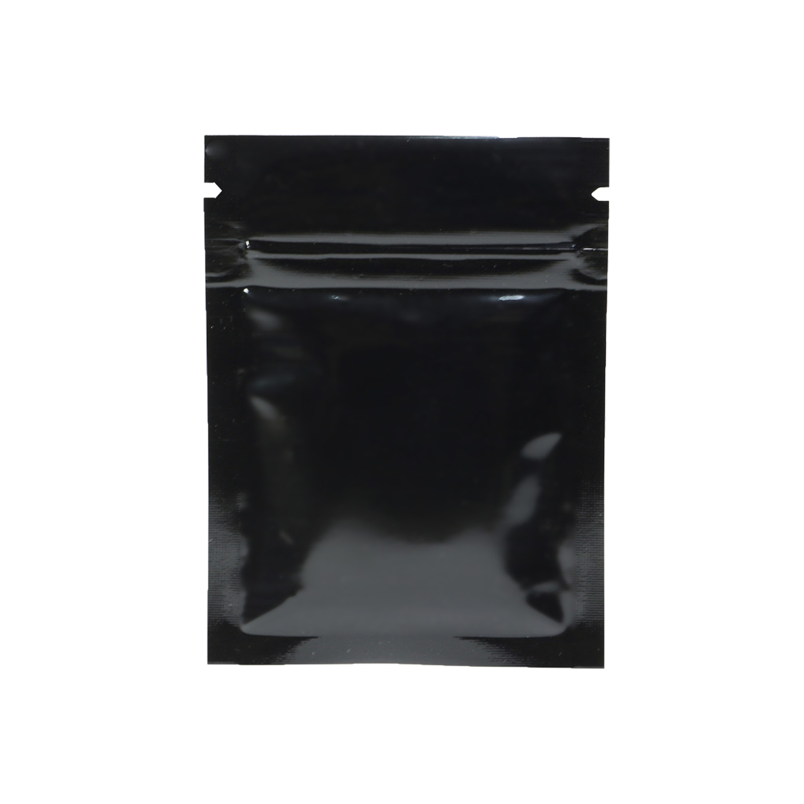 100/500 Glossy Black Smell Proof Mylar Foil Bags Resealable Zipper Seal Pouch