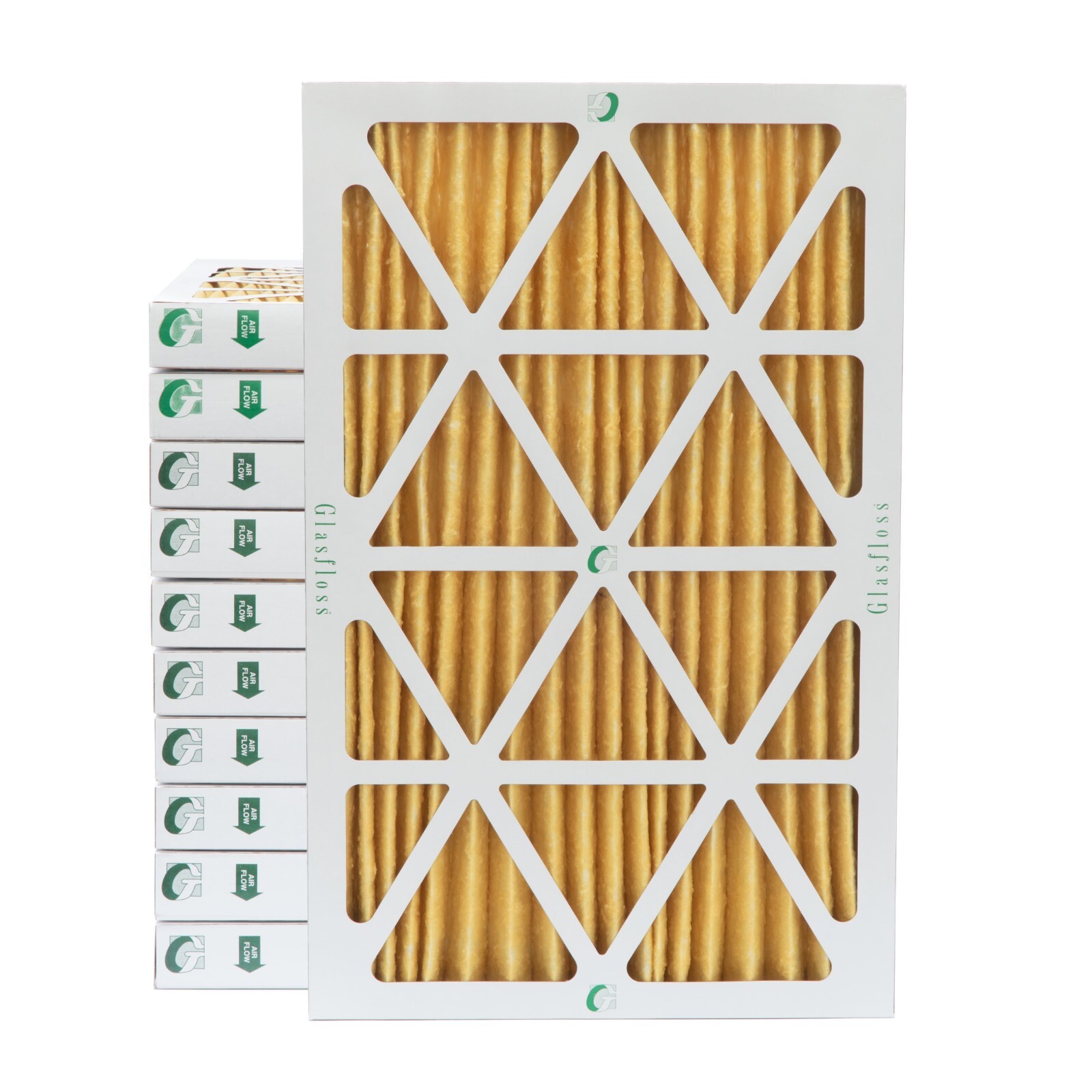 Glasfloss 16x25x2 MERV 11 AC Air Filters. 12 PACK. Made in USA.