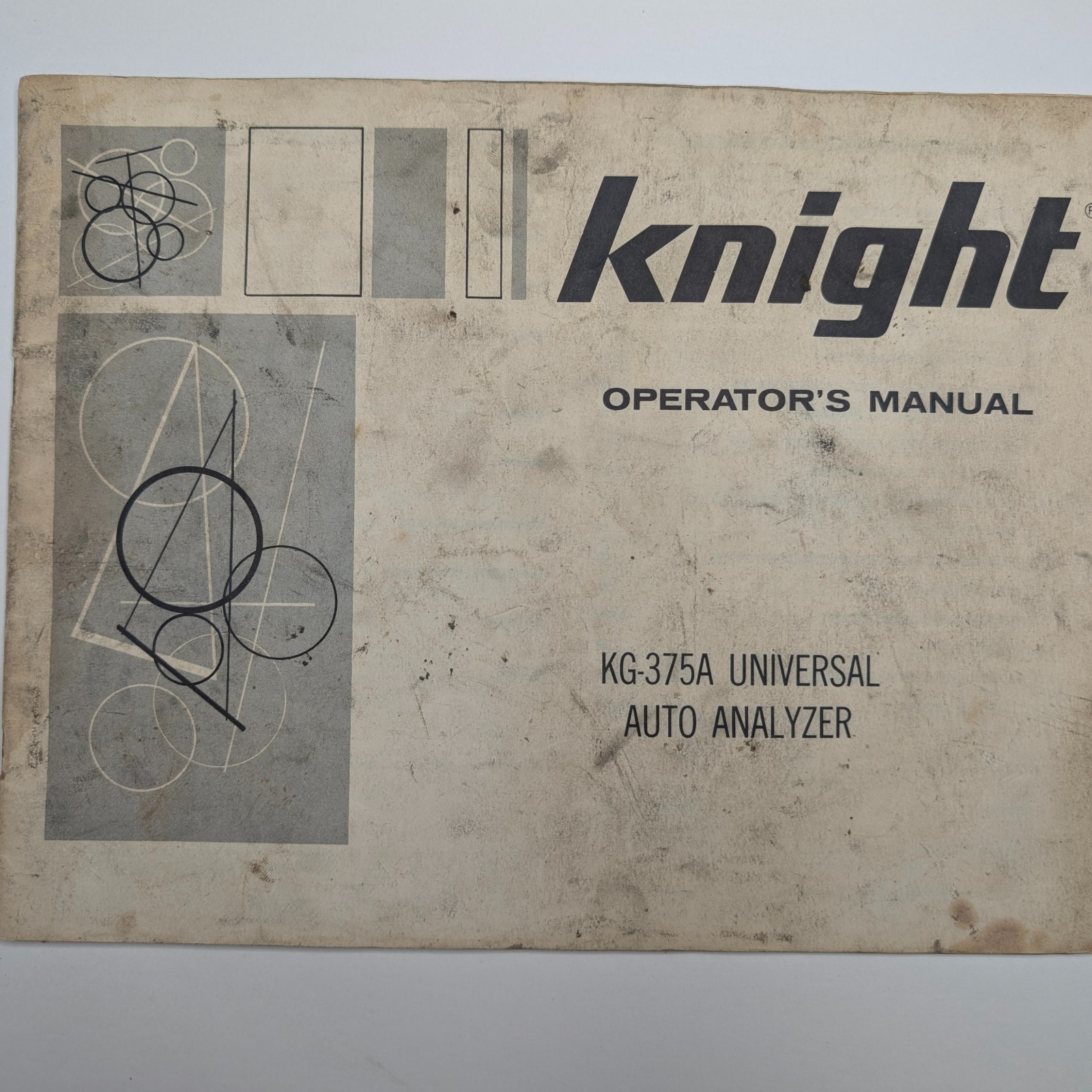 Vtg 1967 Knight KG-375A Universal Auto Analyzer Operator’s Manual Guide Book