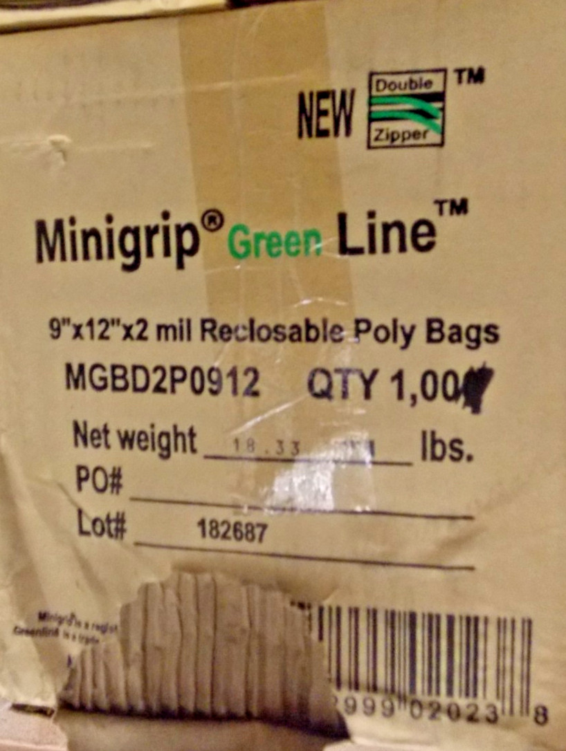 100ct 9″ x 12″ x 2 mil Clear Biodegradable Zip Lock Bags by Minigrip GreenLine