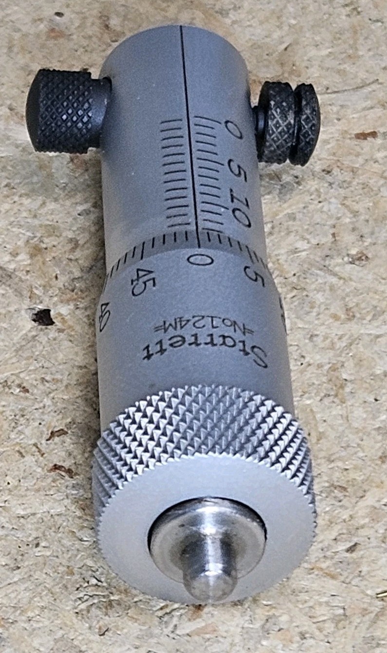 Starrett No. 124MDZ solid-rod inside micrometer set – 50mm to 800mm range USA