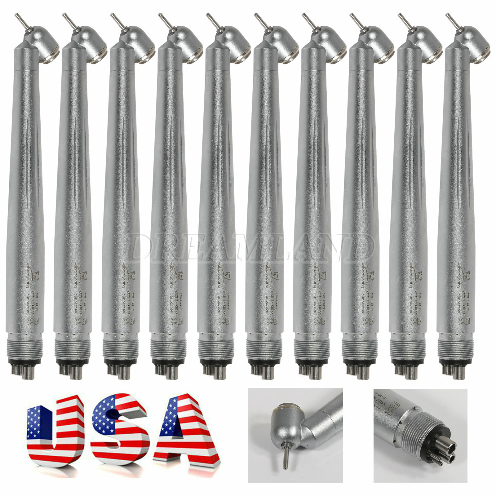 Dental 45 Degree Angle Head High Speed Surgical Handpiece Push Chuck 4H Connect