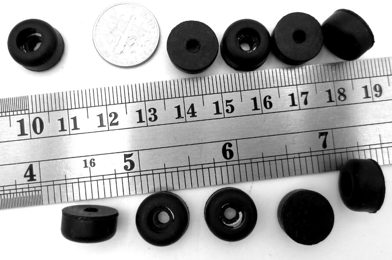 Screw-On Rubber Bumper Pad Foot – 1/8″ Screw Hole 1/2″ Pad 1/4 Tall – Free Ship!