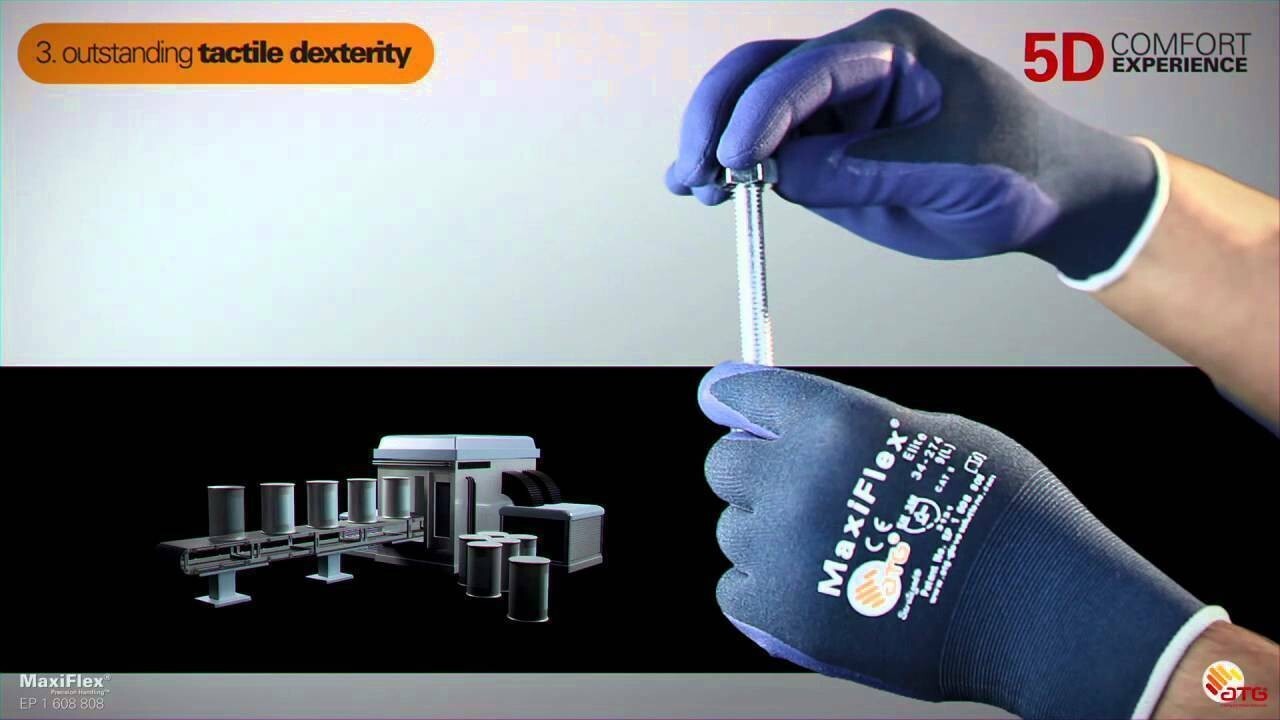 12- MaxiFlex THIN LIGHWEIGHT Nitrile Grip Palm Coated PROTECTIVE WORK GLOVES SML