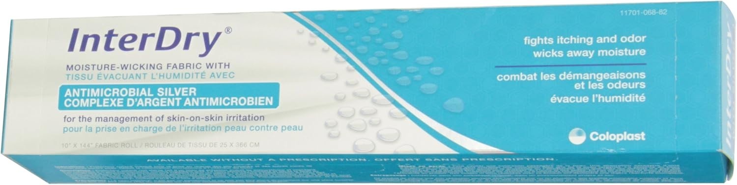Coloplast InterDry Ag Textile with Antimicrobial Silver Complex, 10″ x 12 ft.