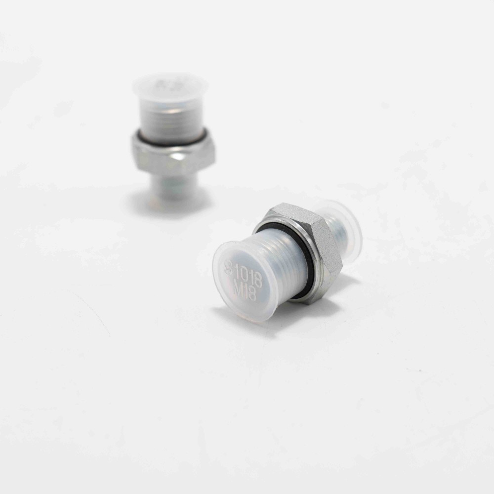 2Pcs 14H to 18ED Fitting Adapters Excavator Hydraulic Hose Pipe Thread Connector