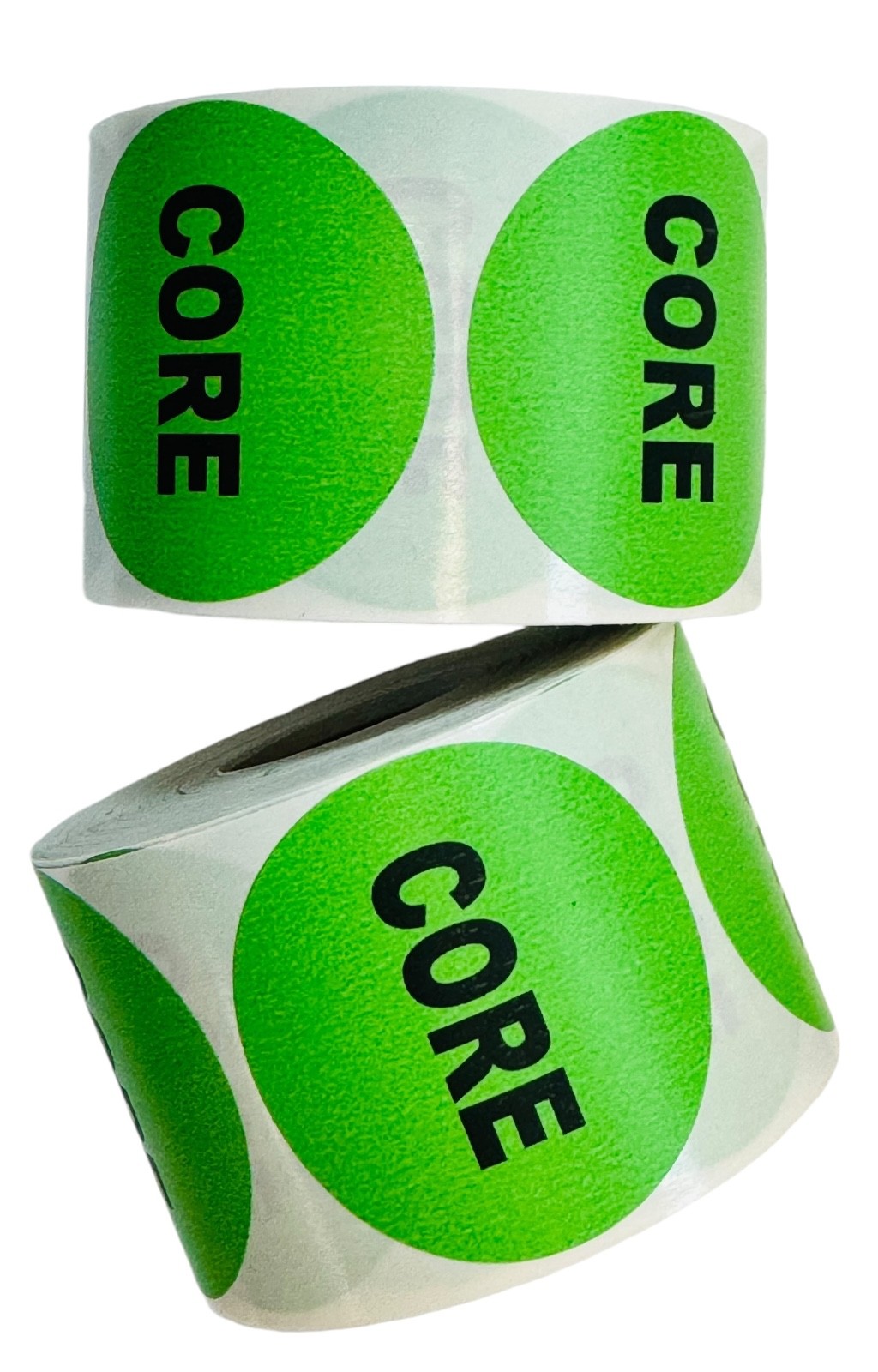 Core Labels – 2″ Round Green Quality Control Inventory Stickers 2RLS of 500EA