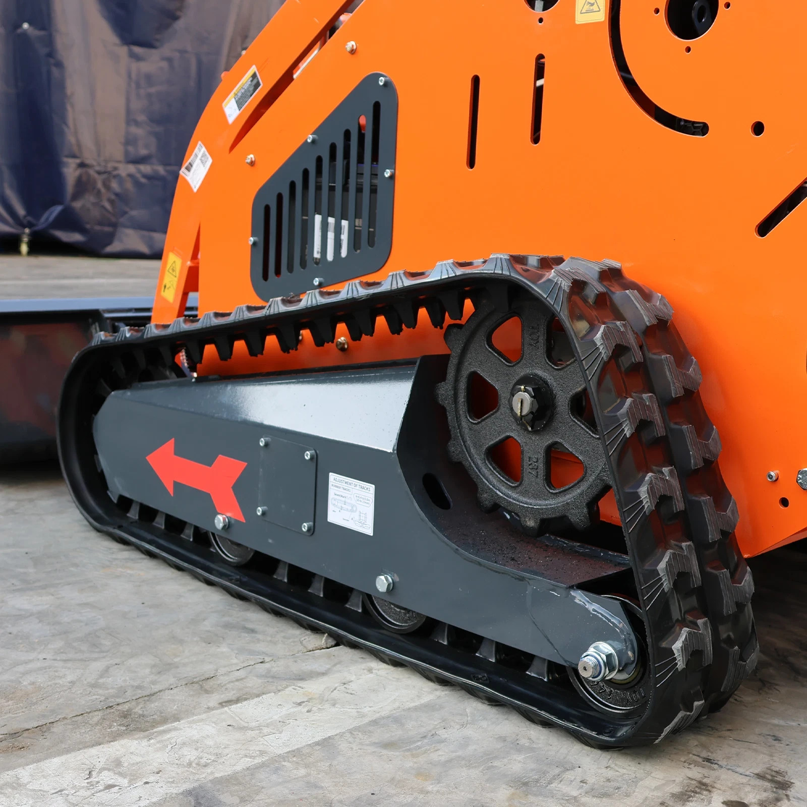 24HP Mini Track Skid Steer Loader, RATO 2-Cylinder Engine, 3-Pump Hydraulic Syst