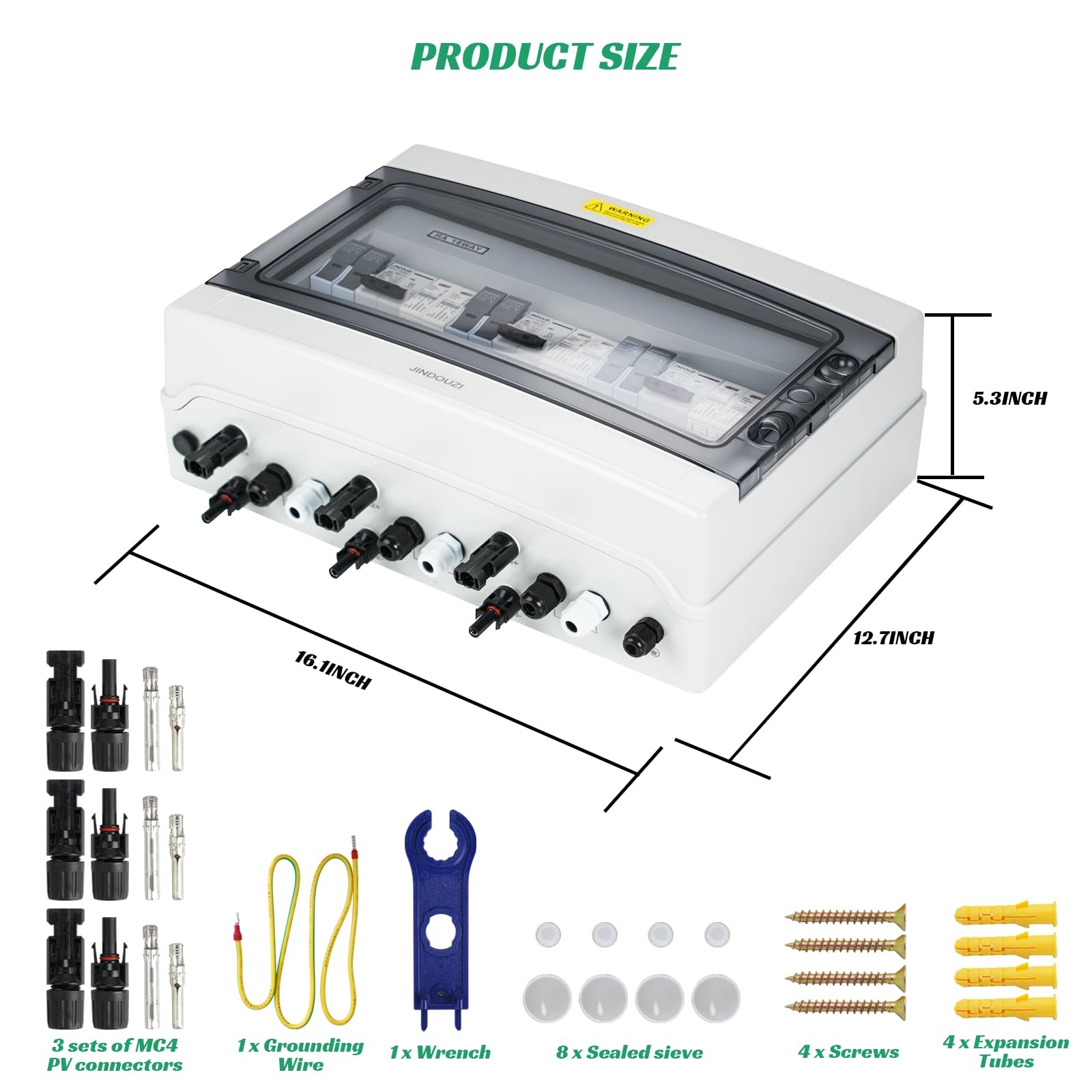 3 in 3 Out Solar Combiner Box,PV Combiner Box with 20A PV Fuse,DC 20A Circuit…