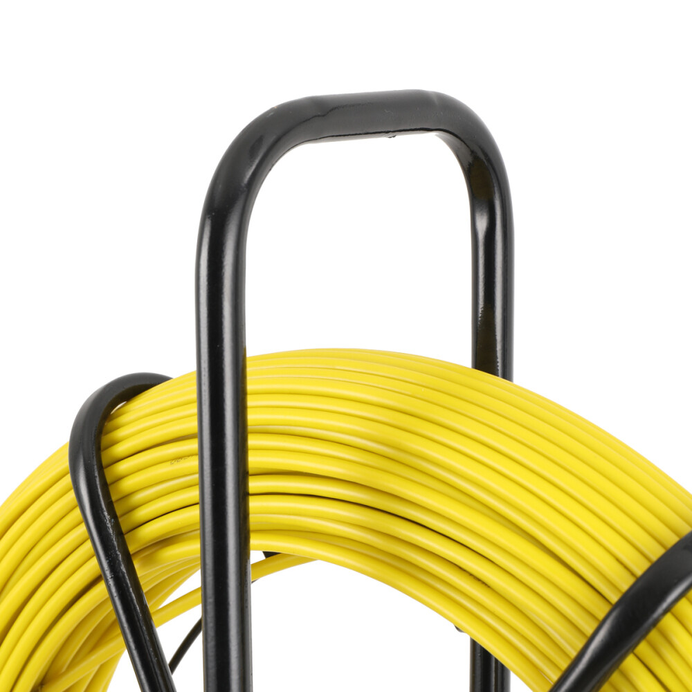 328ft/100m Fish Tape Puller Fiberglass Wire Cable Running Rod Duct Rodder 6mm