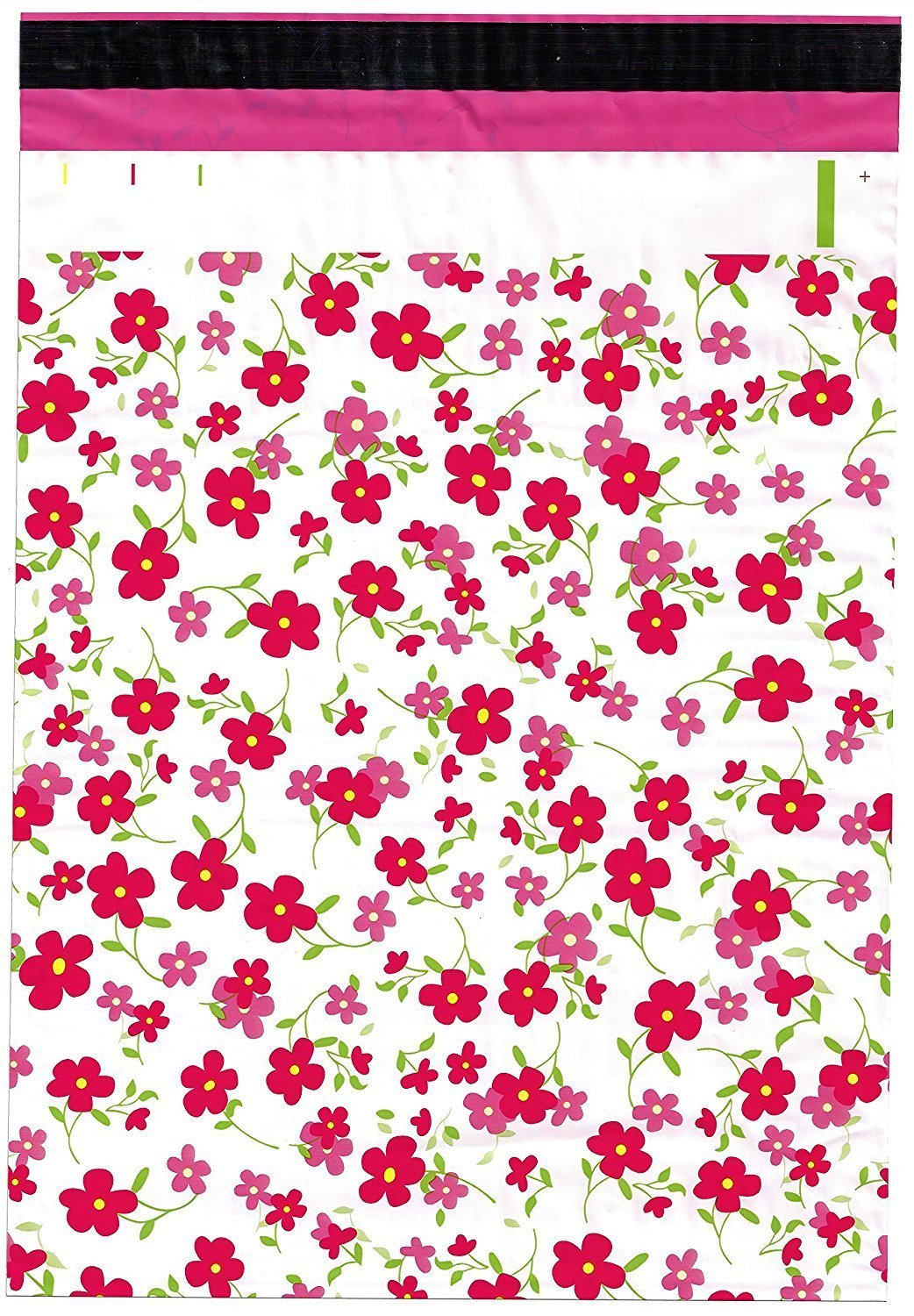 200 Bags 100 10×13 Roses, 100 10×13 Pink Flowers Designer Poly Mailers
