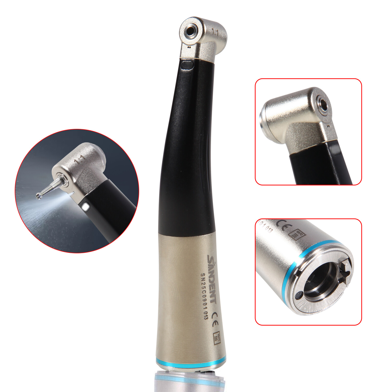 1-5*NSK Style Dental Fiber Optic 1:1 Contra Angle Handpiece Inner Push E-Type ty