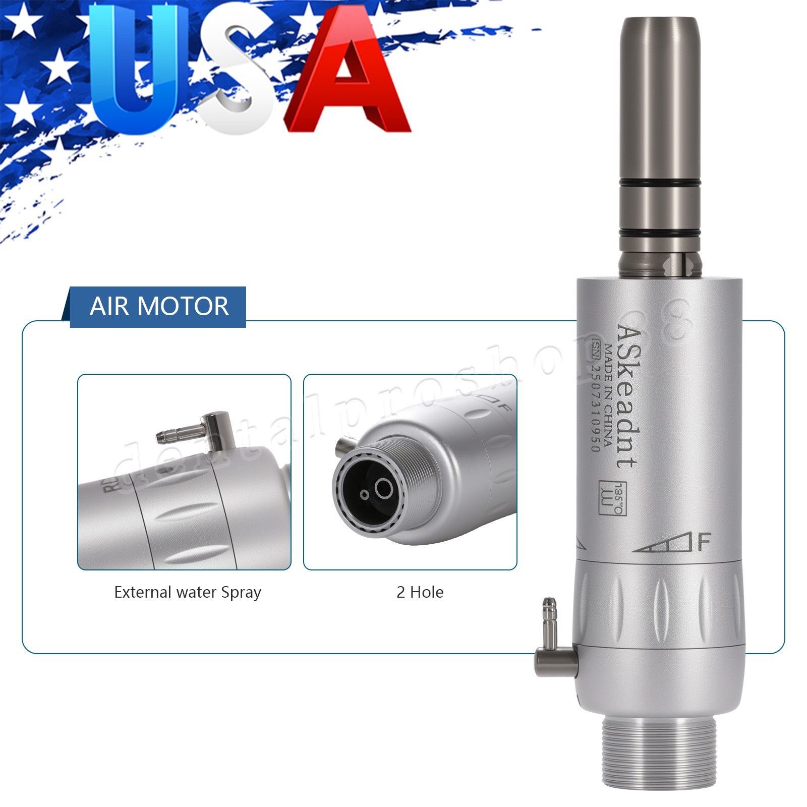 Dental Slow Low Speed Handpiece Autochuck Contra Angle Air Motor NSK Style 2/4H