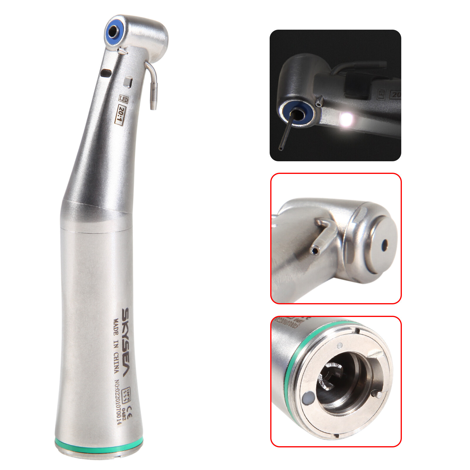 SKYSEA Dental Implant 20:1 LED Surgical Contra Angle Handpiece Detachable Head
