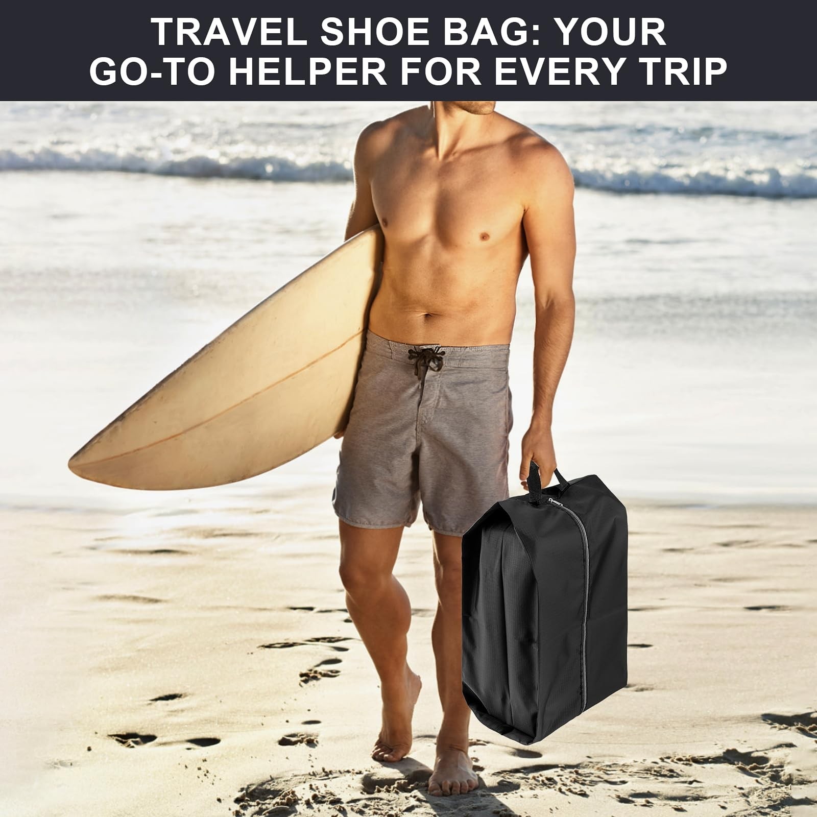 Shoe Bags for Travel, 4 Pack Extra Durable Travel Shoe Bags for Storage and P…