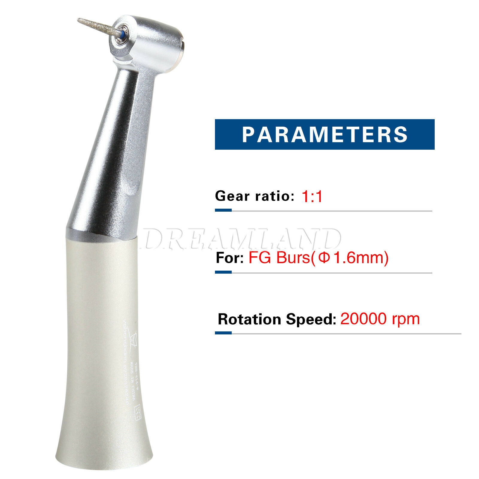 NSK Style Dental Low Speed Contra Angle Handpiece Push Fit FG 1.6mm Burs SD