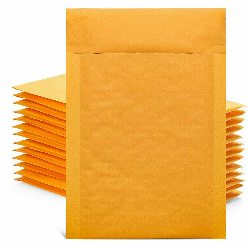 50/100/200/500 Kraft Bubble Mailers Padded Envelope Shipping Bags Seal Any Size