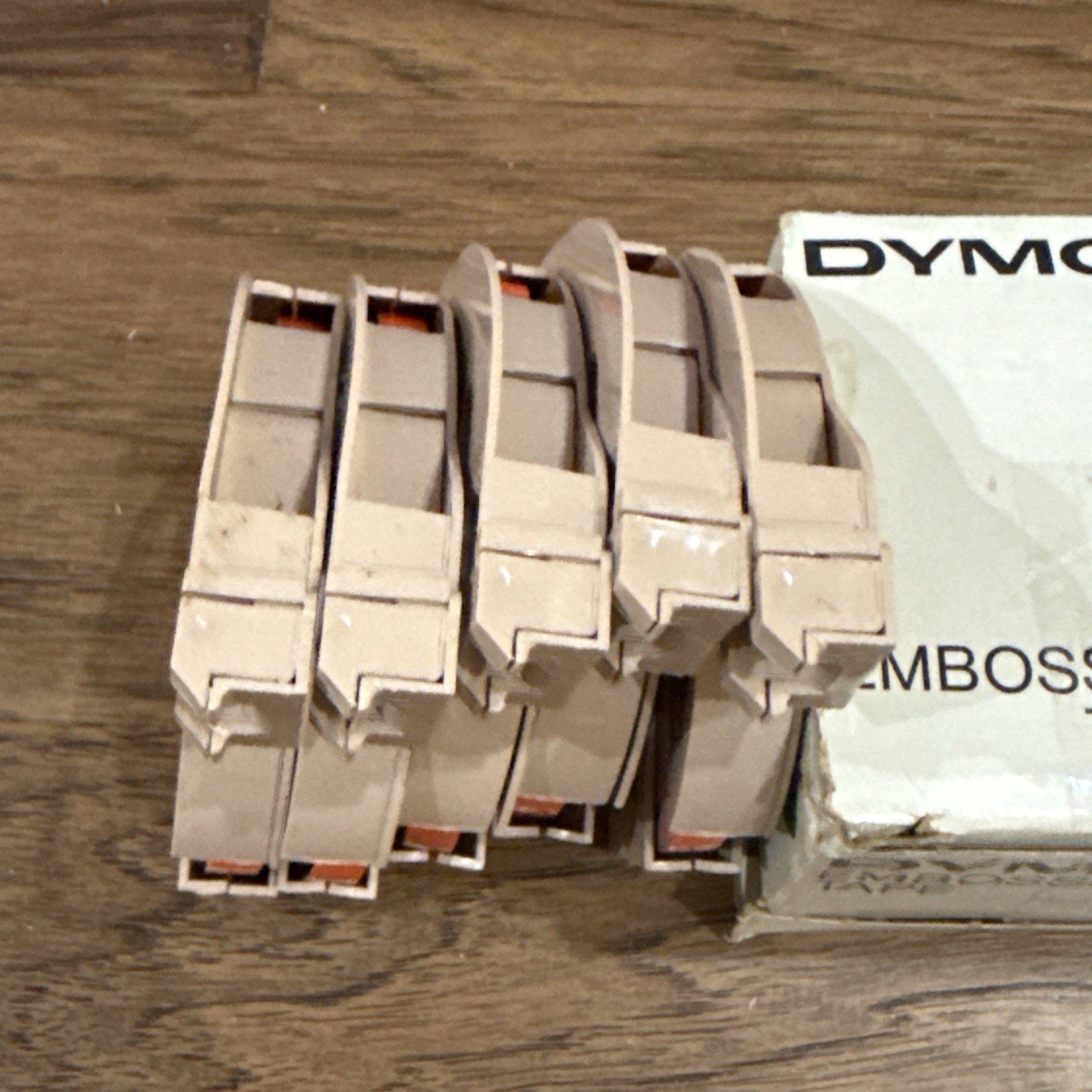 Vintage Box of Dymo Embossing Tape 1/4” x 36’ Orange 1967 For Desk Tapewriters
