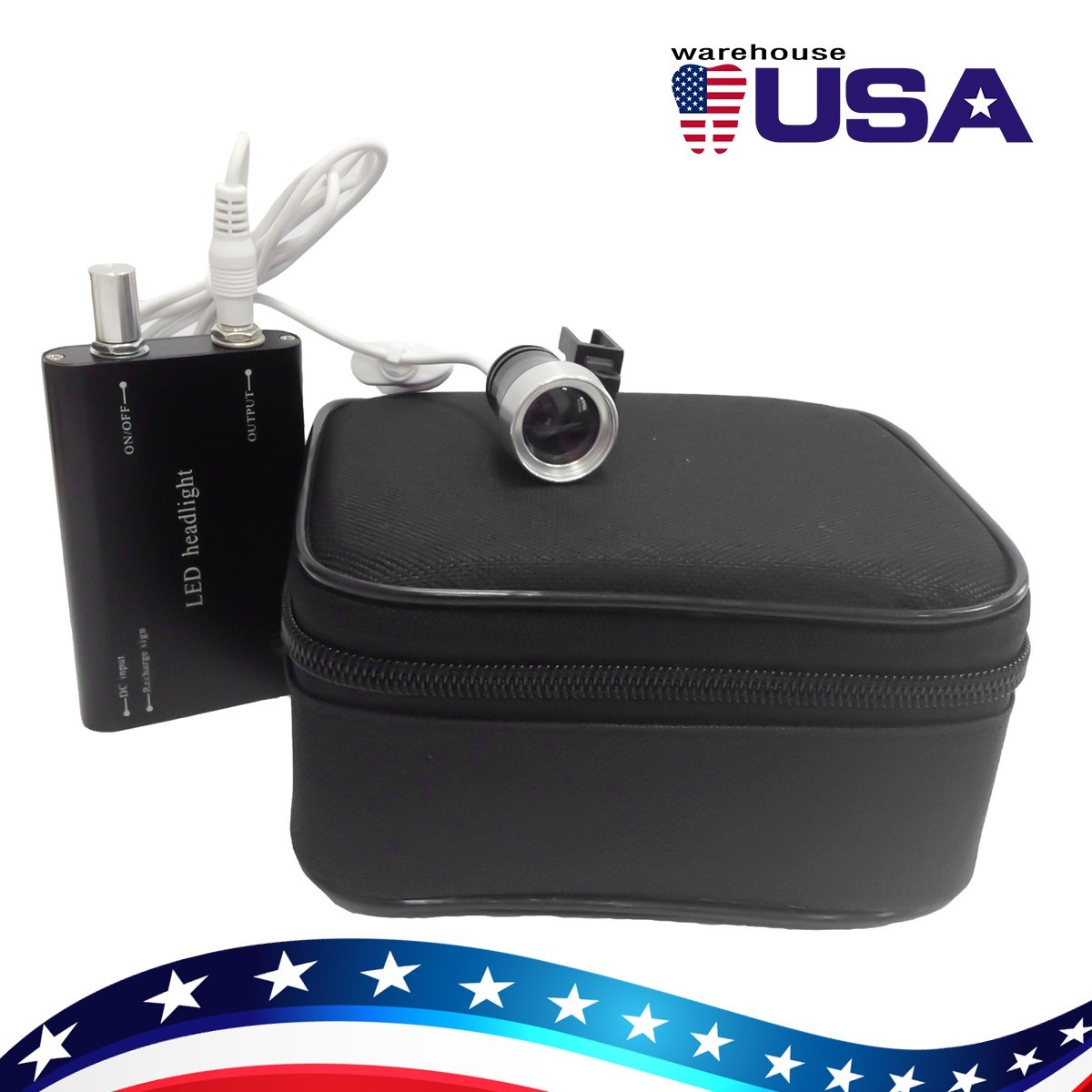 Rechargeable LED Head Light for Dental Surgery 30000 Lux Lightweight Portable