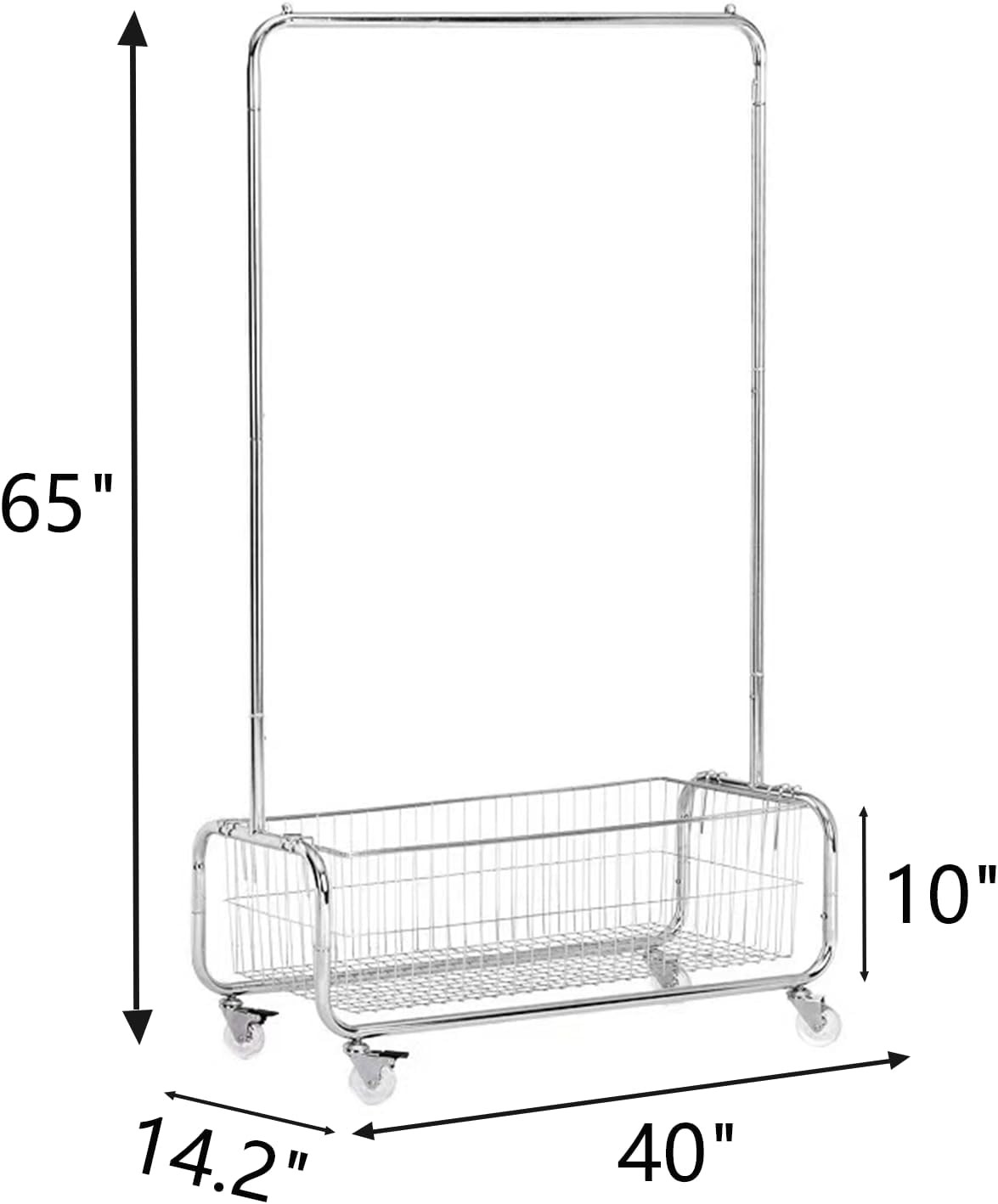 Garment Rack With Storage Baskets,Clothing Rack for Hanging Clothes, Multi-fu…