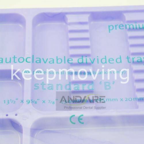 Autoclavable Sterilized Dental 135°C Plastic Divided Separate Tray Purple