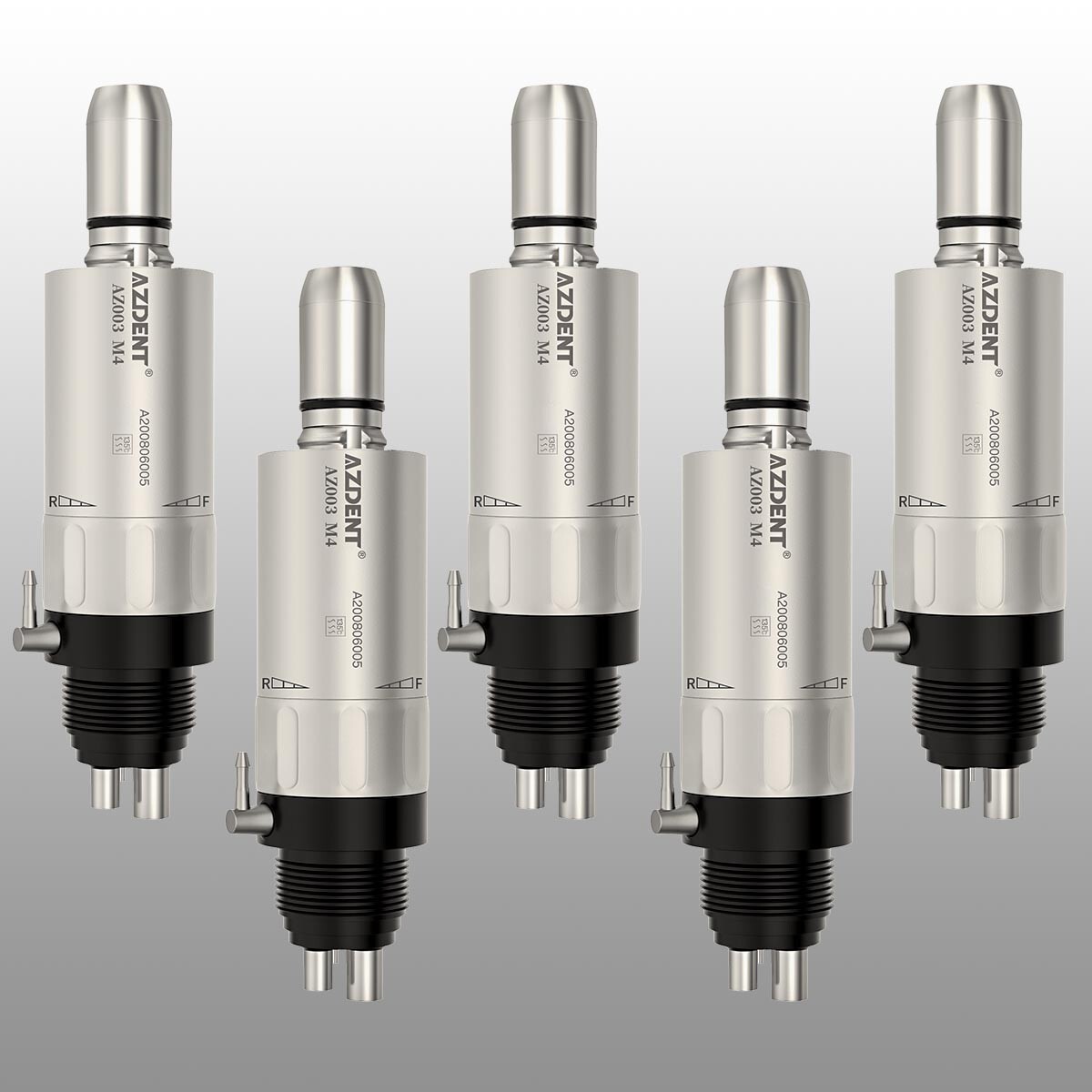 Dental Low Speed Handpiece Air Motor 4 Hole Gear Ratio 1:1 Direct Drive 20000RPM