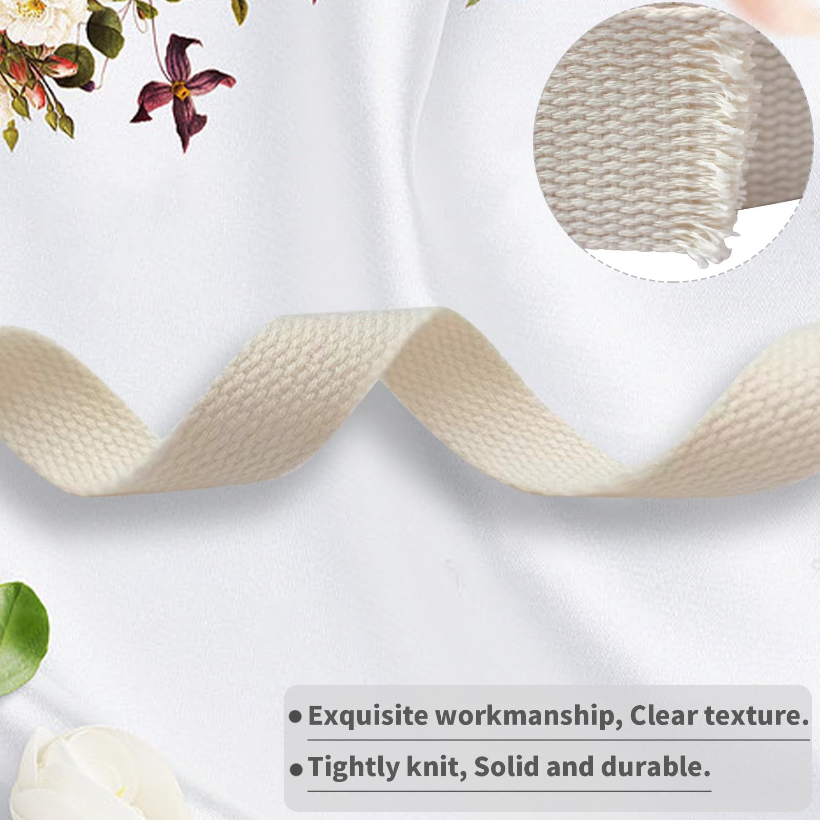 JESEP YONG 3/4 inch Cotton Webbing Strap 10 Yards Handles Bag Beige