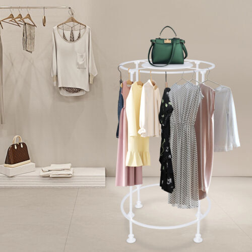 Round Garment Rack, Freestanding Hanging Rack, Clothes Store Display Rack
