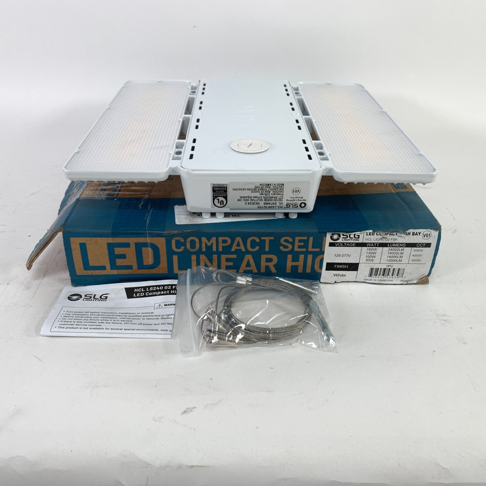 SLG Lighting LED Compact High Bay Light HCL LS240 G2 FSK 85-160w 3500-5000k