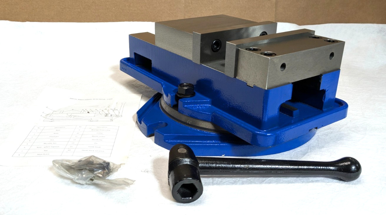 6″ Precision Machine Vise 360° Swiveling Base 6 Inch Jaw Width/Opening Qm16160