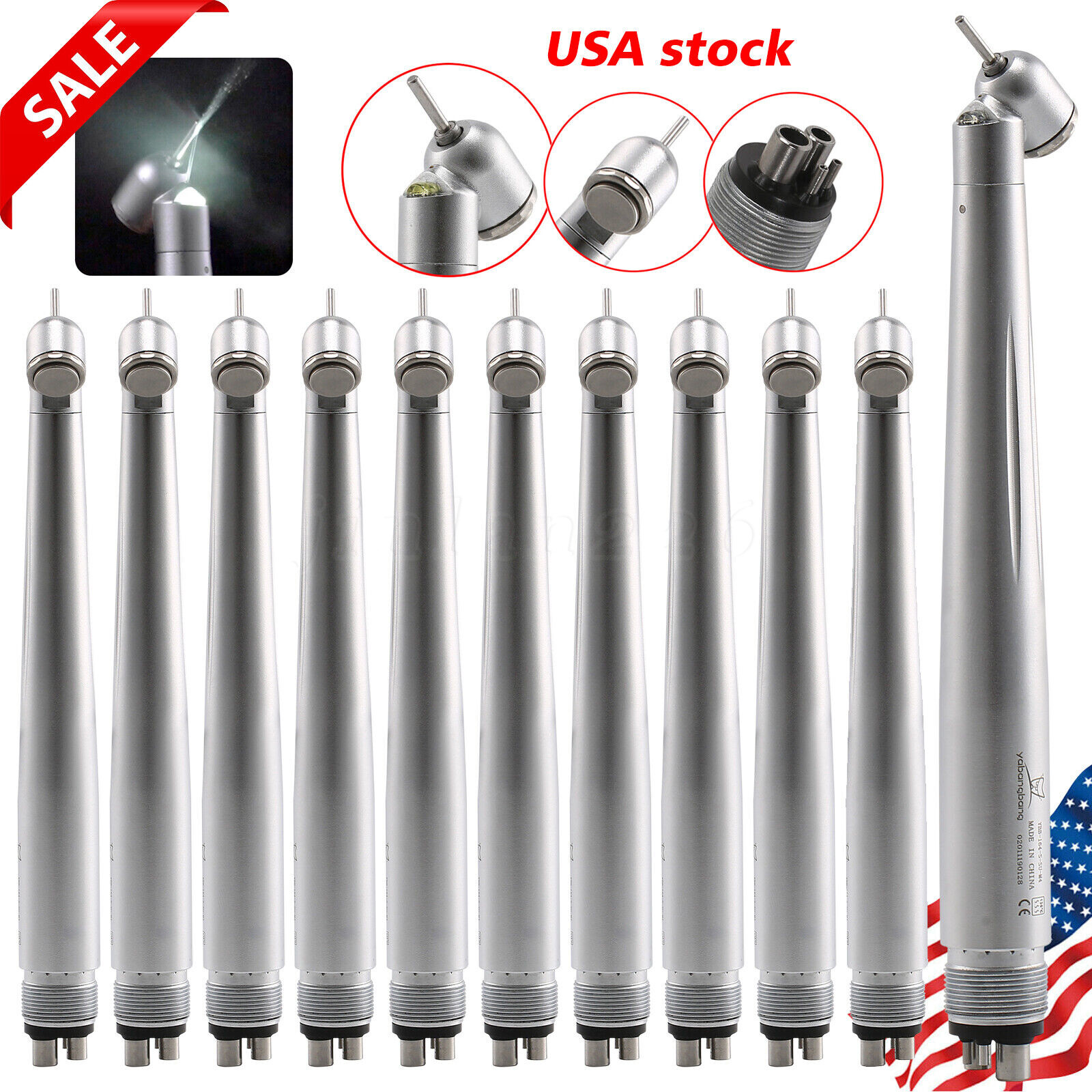 NSK Ti-Max X450 M4 Surgical 45° LED Speed Handpiece Dental Single Water Jet 18W