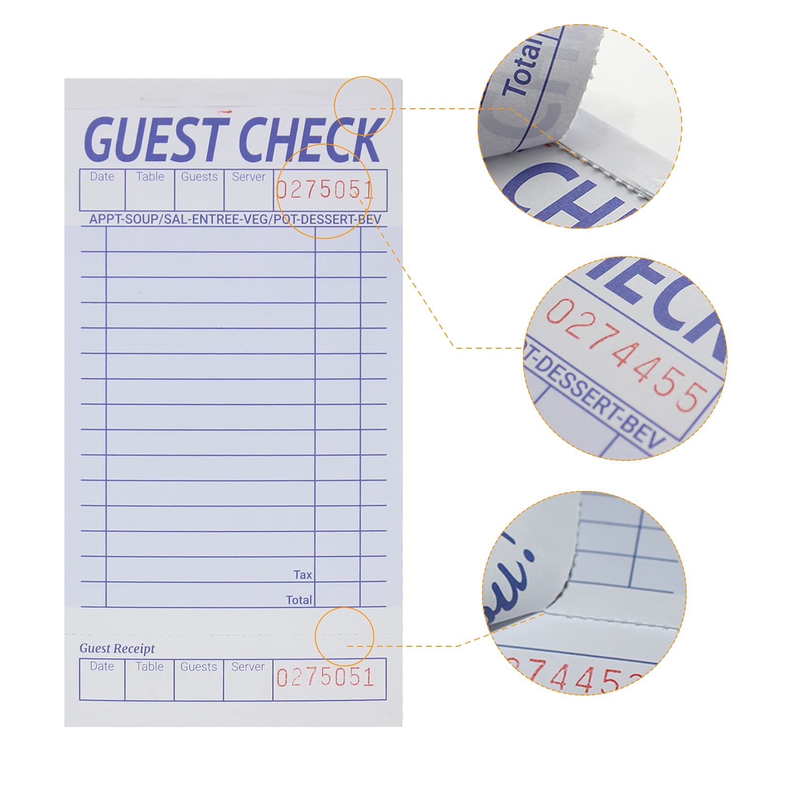 24 Pack Guest Check Book Board/Pads Server Note Pads and Waitress Order Pads …