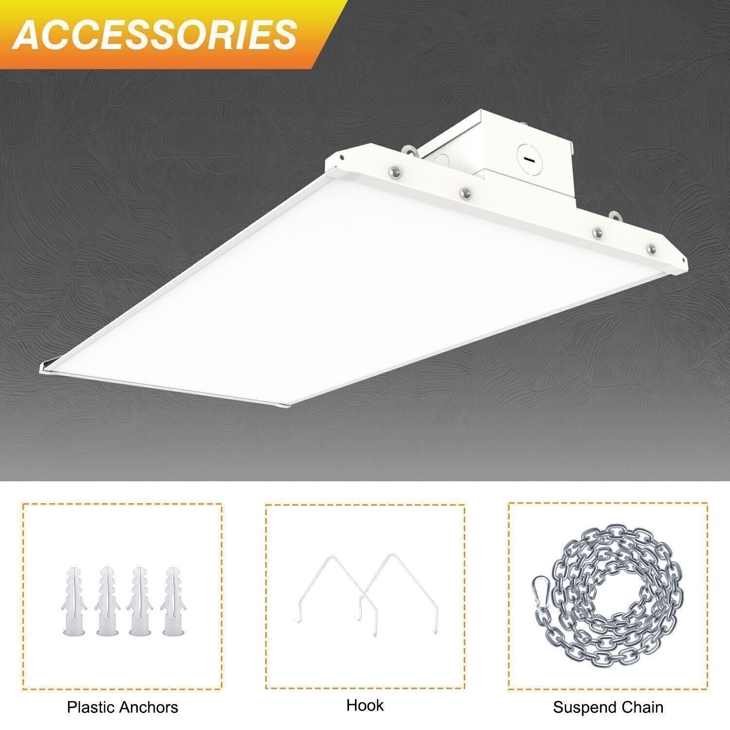 10PCS 160W LED Linear High Bay Shop Light UL Listed Adjustable 3500K/4000K/5000K