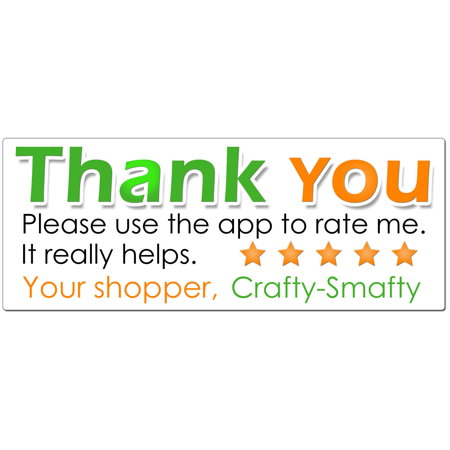 for Instacart Thank You Stickers Please Rate Shopper CUSTOM DRIVER NAME