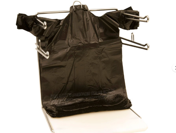 Black T-Shirt Carryout Bags, 11.5″ x 6.5″ x 22″ 1000 ct.