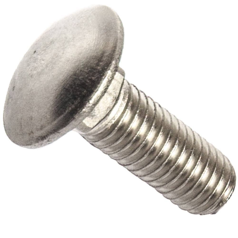 10-24 Carriage Bolts Stainless Steel Option to Add Nuts and Washers Qty 50