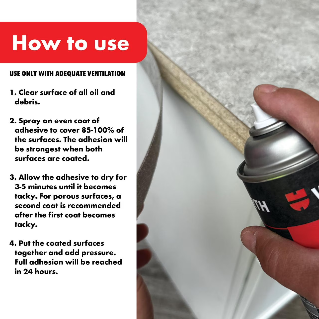Würth Super Strength Spray Contact Adhesive, 14oz Can