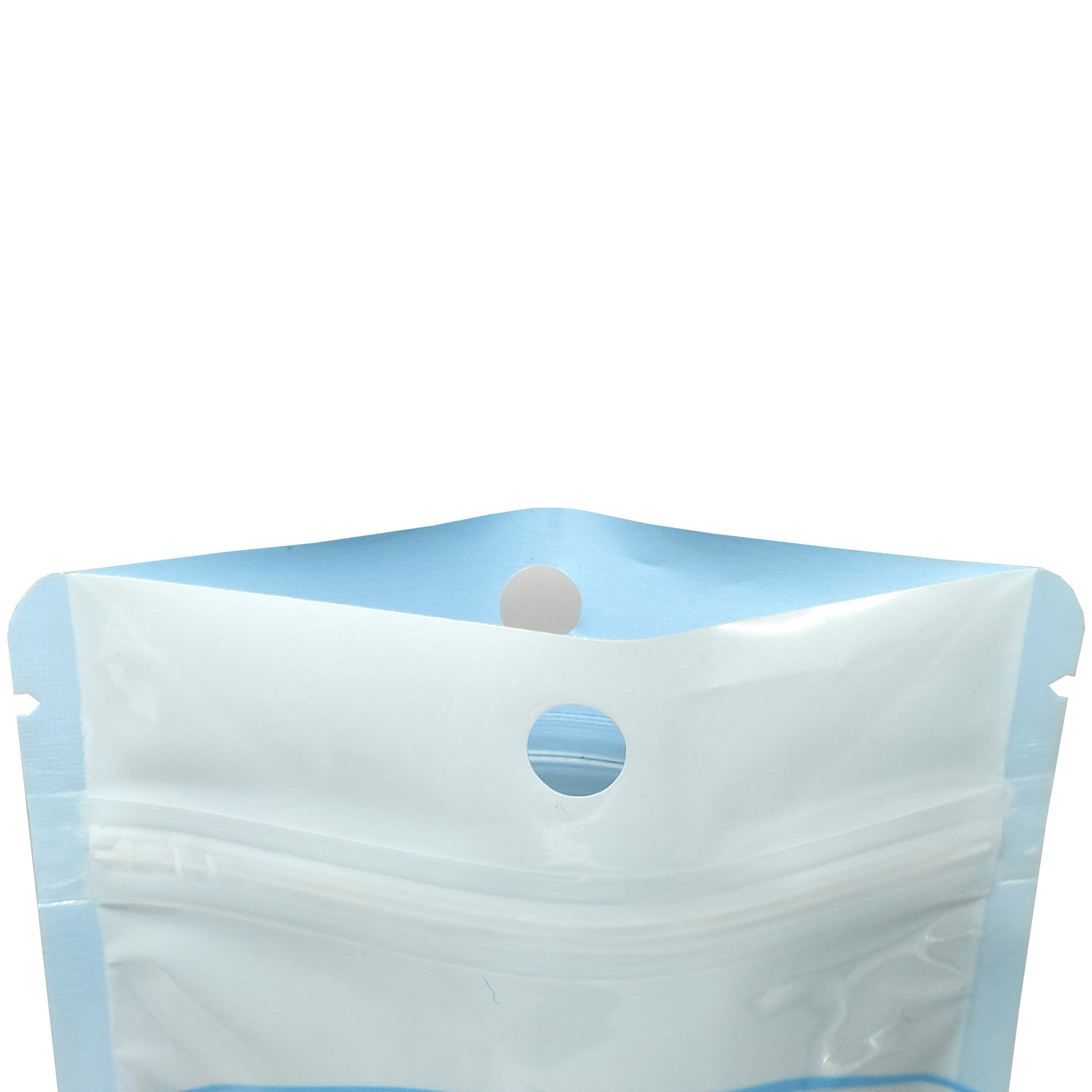 100/200/500 Clear & Blue Flat Resealable Food Zip Seal Lock Hang Hole Bags