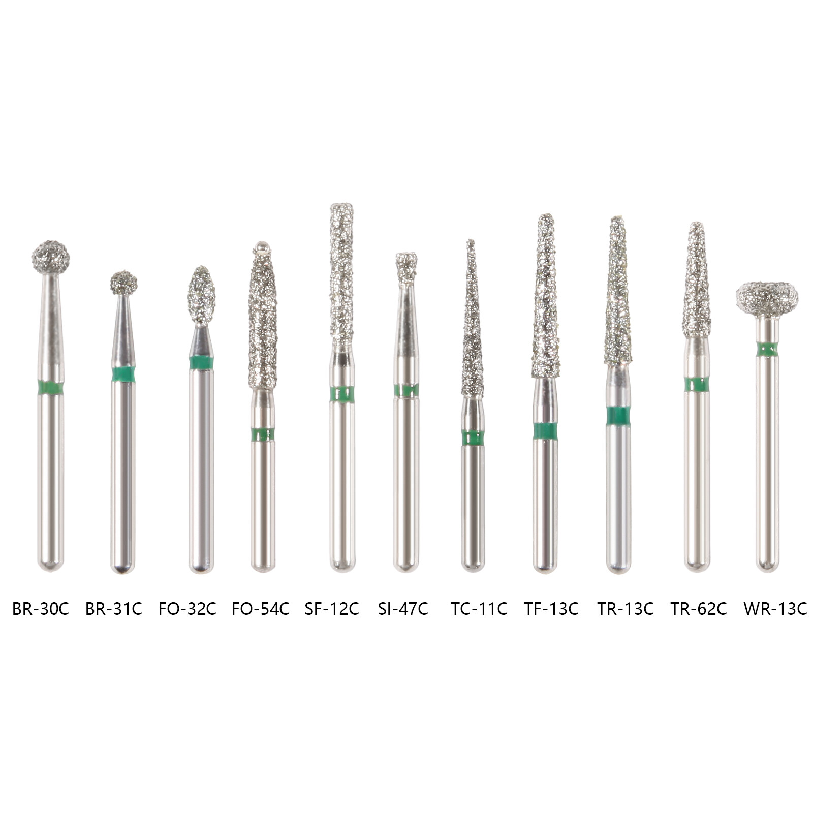 SANDENT Dental Diamond Burs for High Speed Handpiece FG1.6mm FG Bur SR