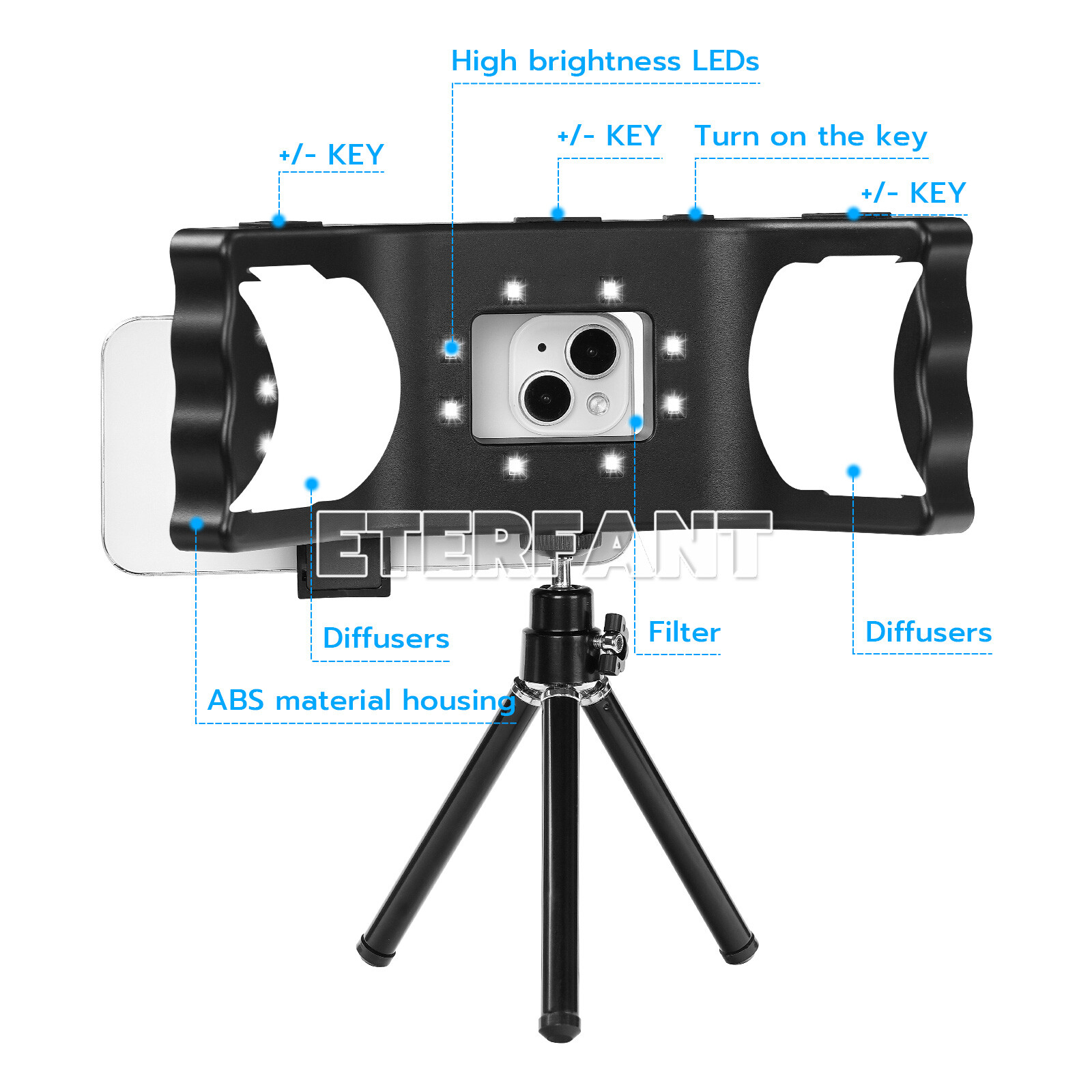 ETERFANT Dental Supplementary LED Lamp Oral Light Photography with Bracket