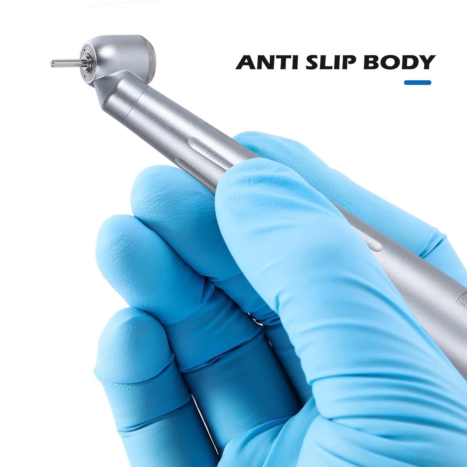 Dental 45° High Speed Handpiece Surgical Single Spray 4Hole Push Steel Turbine